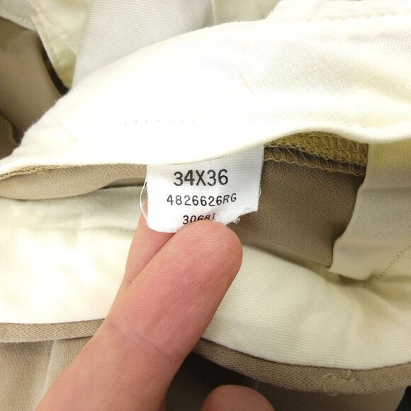 VINTAGE Polo Ralph Lauren 90s Tailored Pleated Cuffed Chino Pant 34 Old Money - Picture 8 of 8